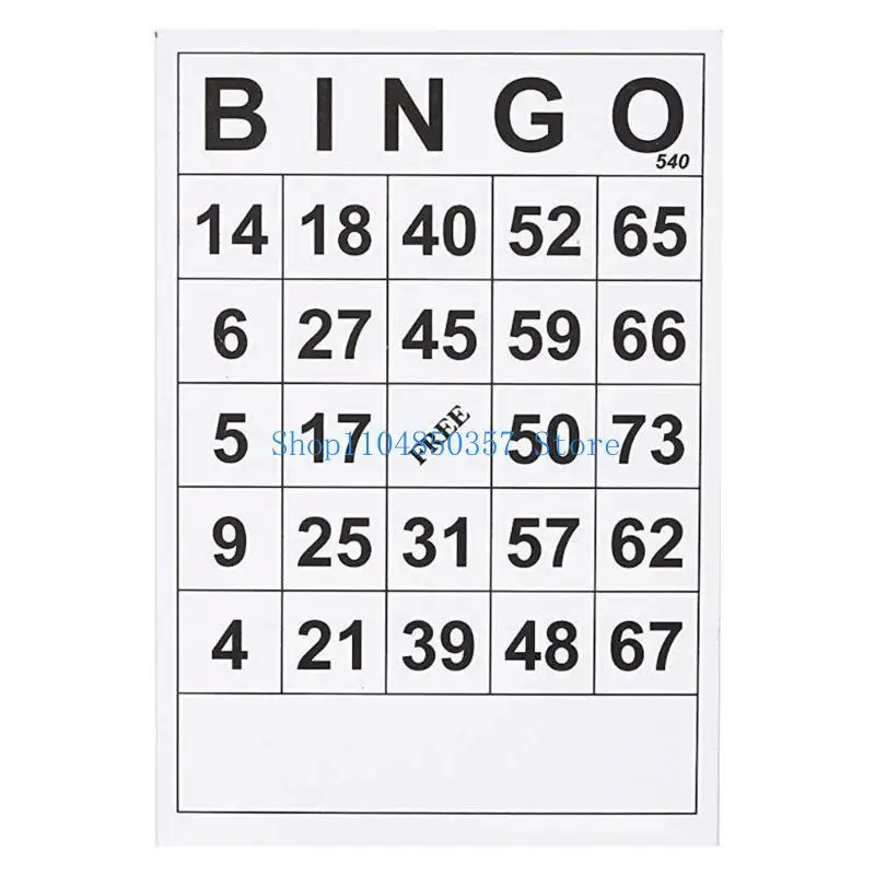 Фото 60 шт. игровые карты Bingos с уникальным номером, неповторяющиеся семейные игровые карты Bingos, одноразовые карточки для настольных игр для вечеринок №5