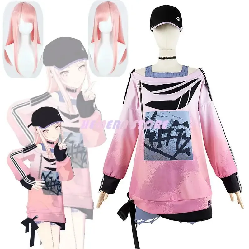 Игровой проект Sekai, красочные сценические костюмы для косплея Akiyama Mizuki PJSK MZK, платье для косплея со шляпой, униформа на Хэллоуин