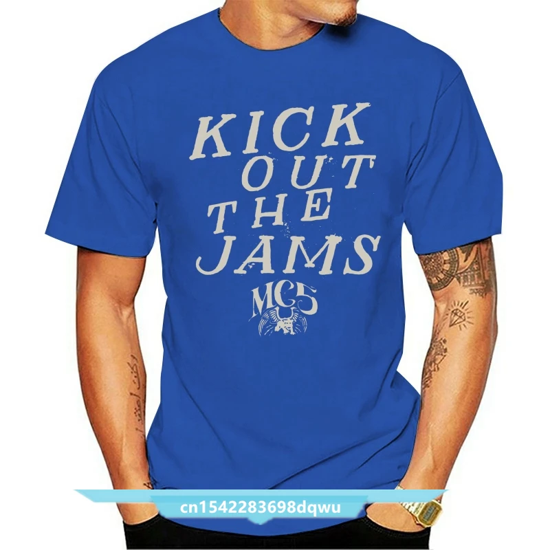 Мужская облегающая футболка Mc5 с надписью «Kick Out The Jams», черная, рокабибилия