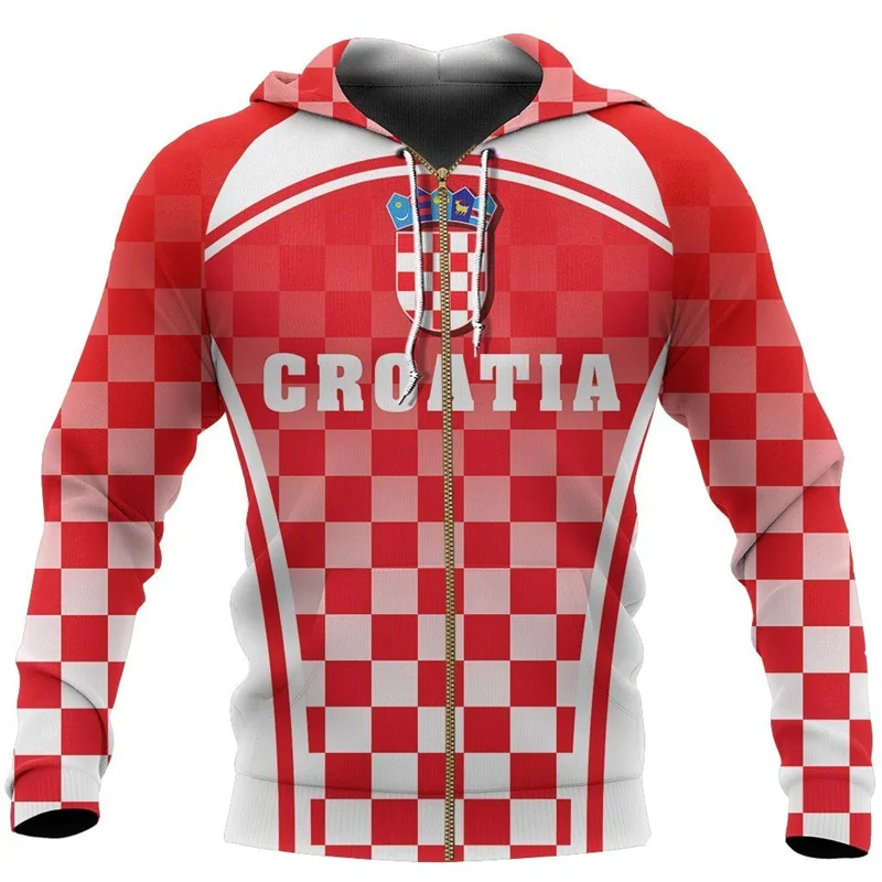 New Croatia Hrvatska Heroe толстовки на молнии с 3d принтом мужские толстовки оверсайз женский спортивный пуловер с капюшоном Y2k одежда толстовка на молнии