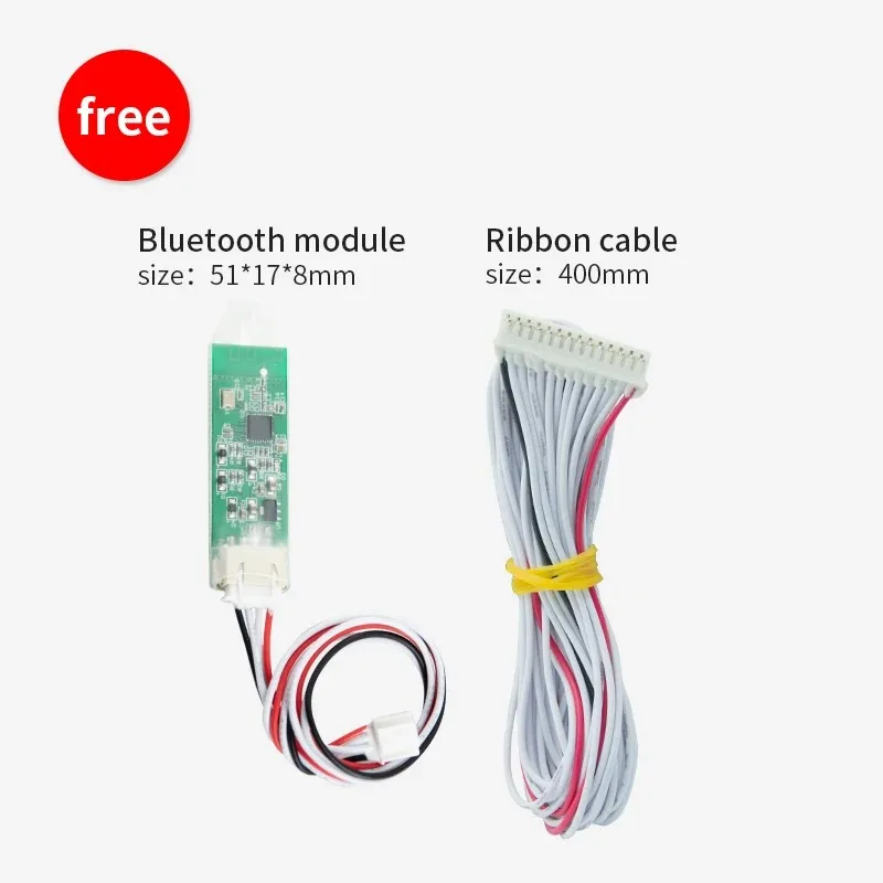 Фото JBD BMS Smart BT LiFePo4 Литий-ионный аккумулятор 10S 12S 14S 16S 17S 80A Ток зарядки и разряда JIABAIDA BMS №5