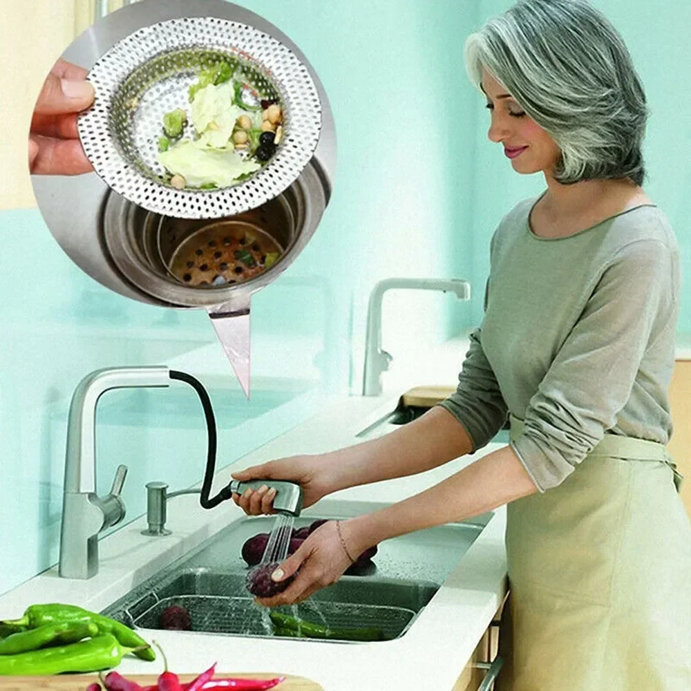 1 шт., фильтр для кухонной раковины, сетчатый фильтр для раковины из нержавеющей стали, фильтр для раковины в ванной, фильтр для сливного отверстия, ловушка для мусора, сетка для мусора (art.: 3920c14ea562b) - 3920c14ea562b