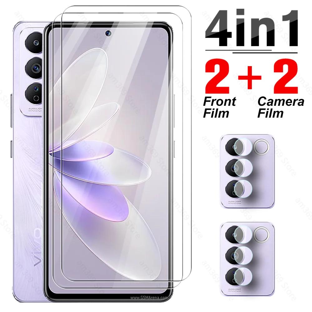 Защитное стекло 4 в 1 для Vivo V27e V2237 защита для экрана камеры Vovi Vavo V 27 E 27e VivoV27e 6,62 '', закаленное стекло, прозрачная пленка