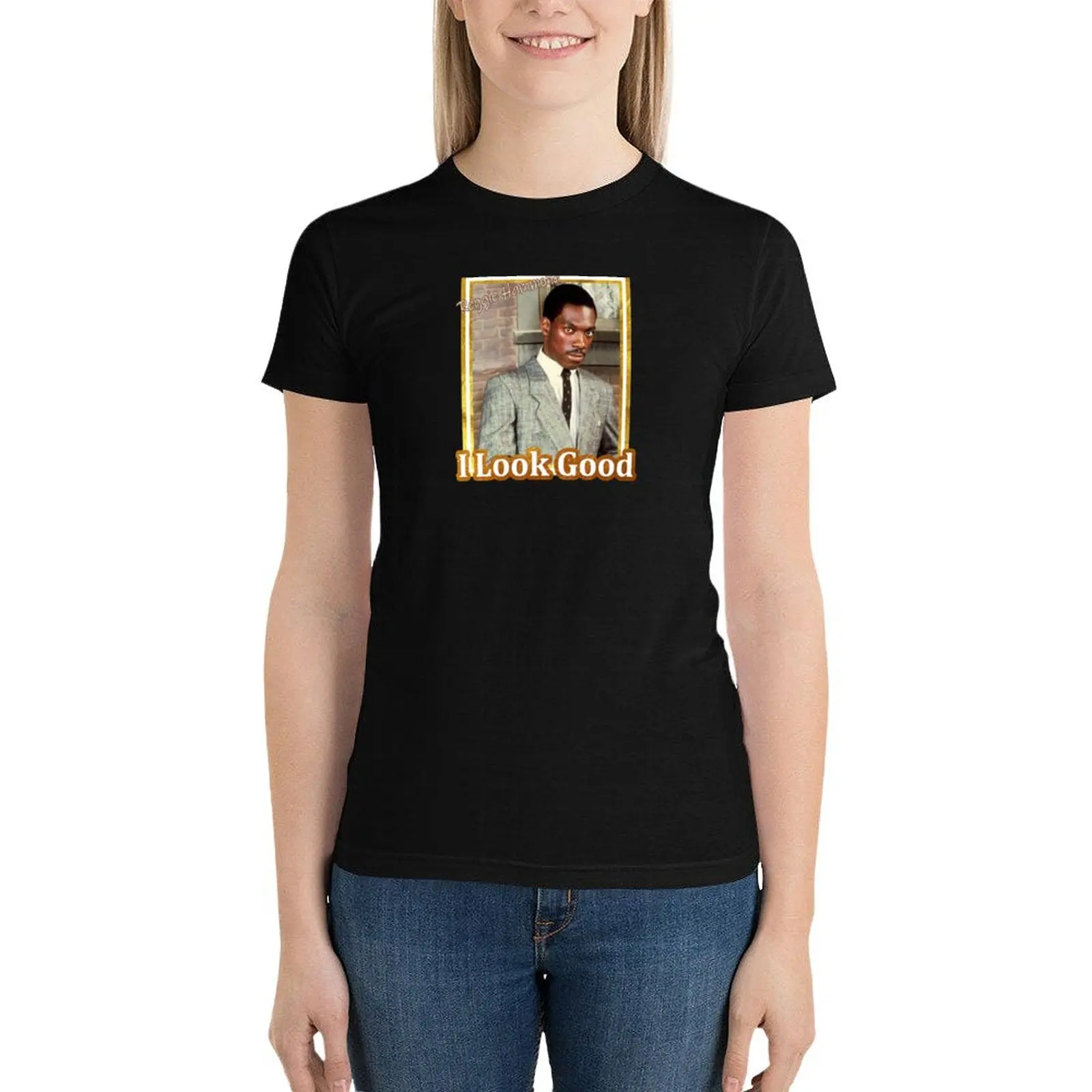 Футболка Reggie Hammond I Look Good, винтажная одежда, летняя одежда, одежда в стиле хиппи, женская одежда, Симпатичные футболки для женщин