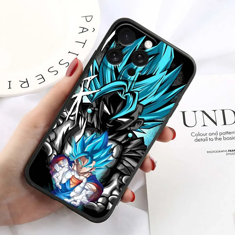 Фото Аниме Dragon Ball Cool Hot для Apple iPhone 17 16E 15 14 13 12 11 Air Pro Max Plus, черный мягкий силиконовый чехол для телефона №4