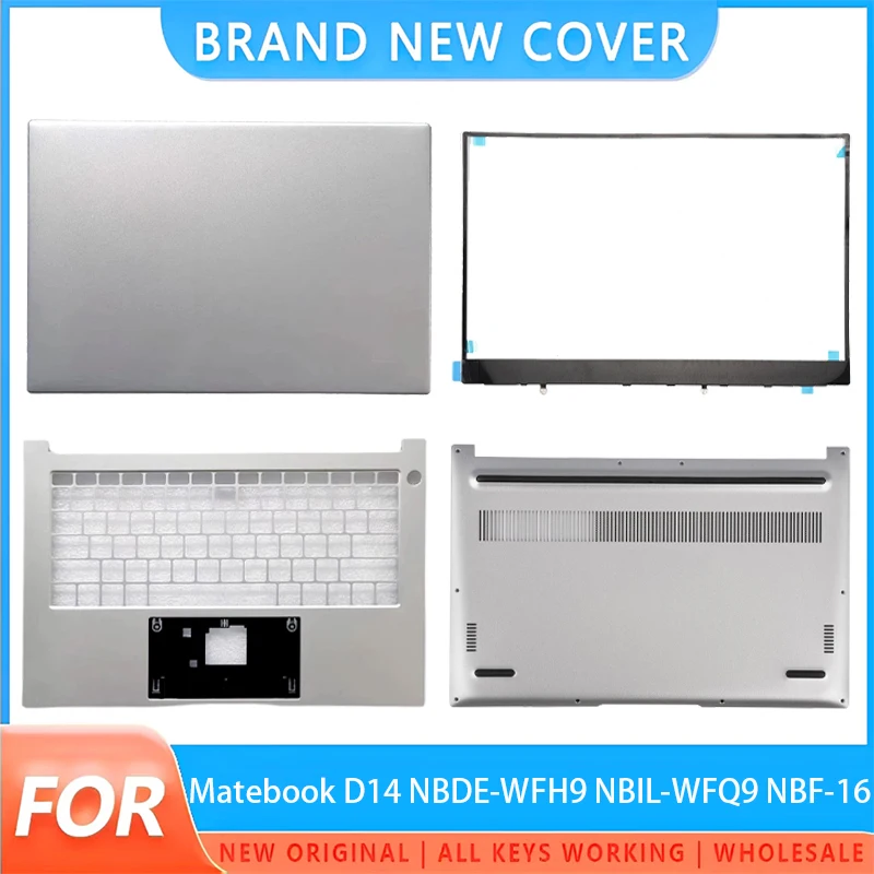 НОВИНКА для Matebook D14 NBDE-WFH9 NBIL-WFQ9 NBF-16, задняя крышка ЖК-дисплея для ноутбука/передняя панель/верхняя часть упора для рук/нижняя часть корпуса/клавиатура