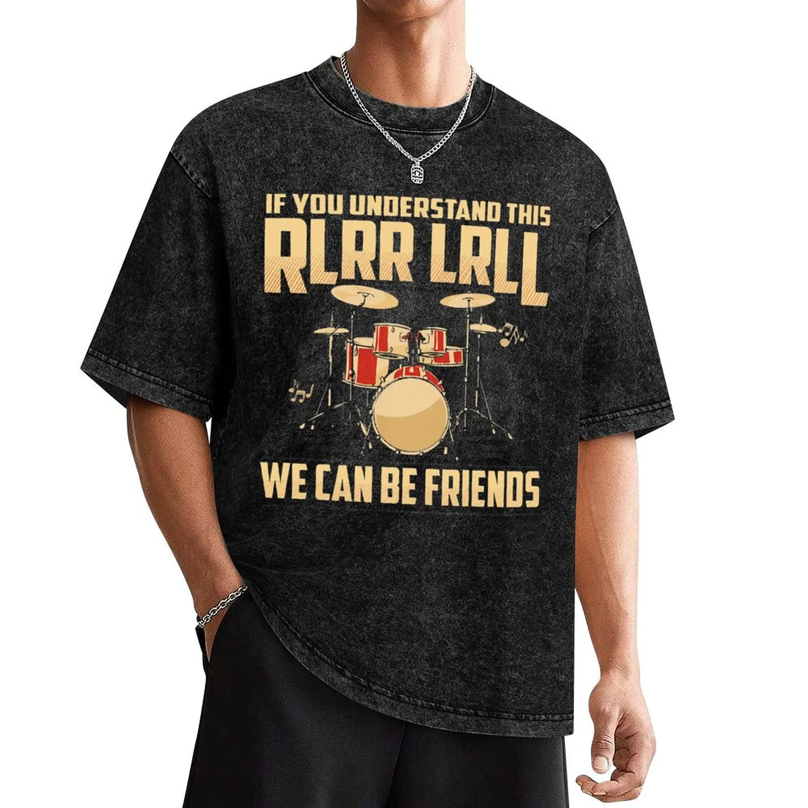 IF YOU UNDERSTAND THIS RLRR LRLL WE CAN BE FRIENDS футболка винтажные футболки тяжелые весы для мальчиков с животным принтом мужские хлопковые футболки