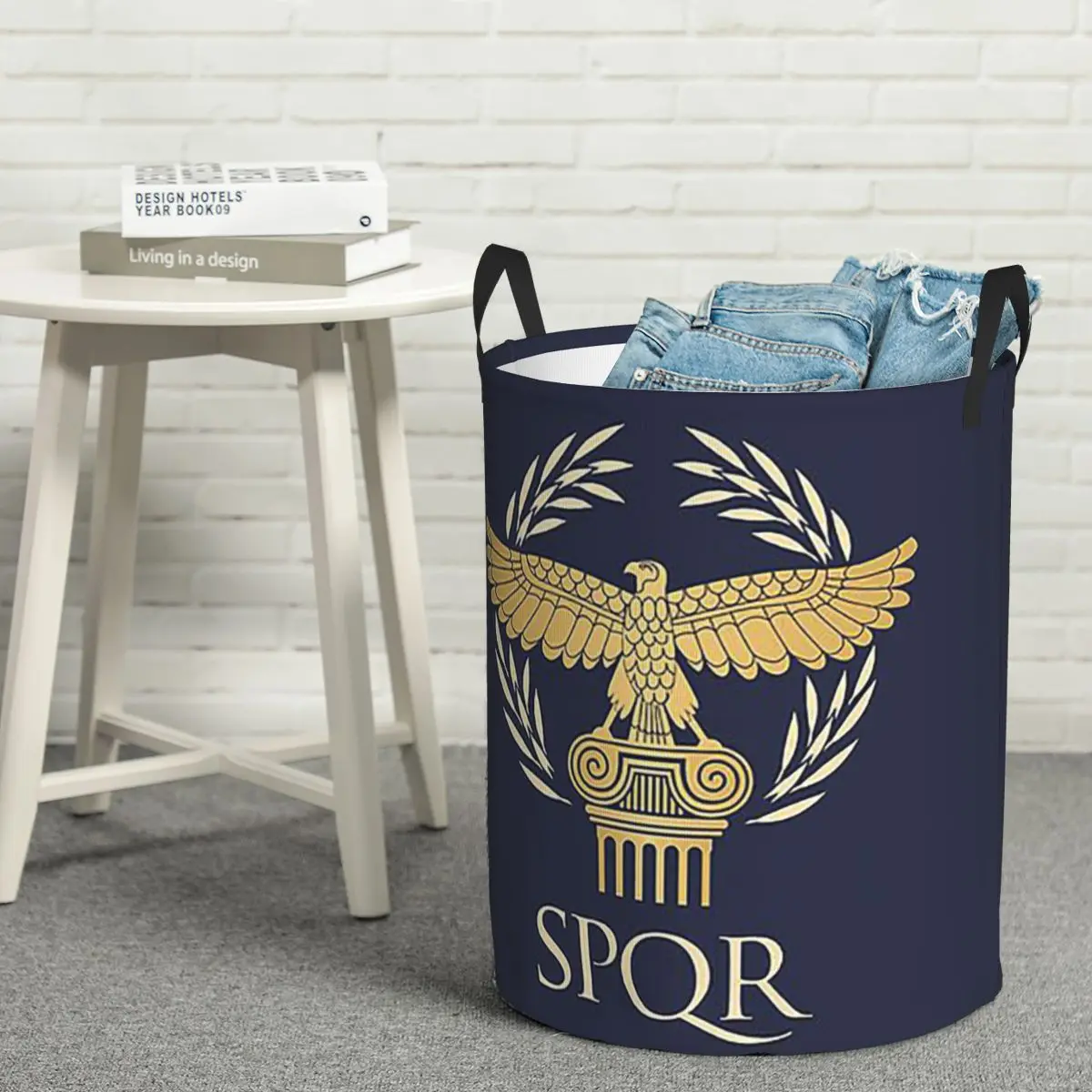 Фото Флаг Римской Республики Spqr и мото с аквилом, орел, корзины для белья, грязная одежда, игрушки, корзина для хранения мелочей, большая сумка №5