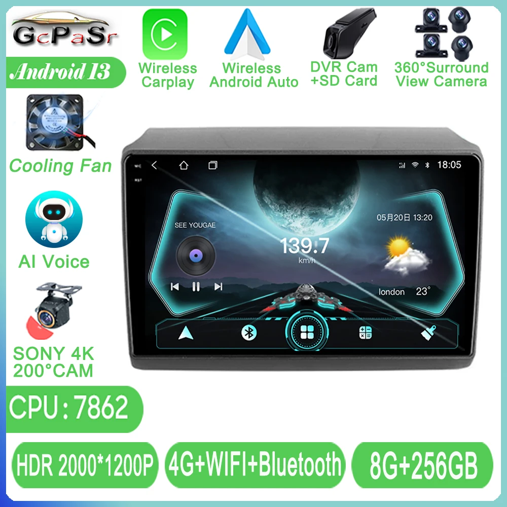 GPS BT Android 13 для Fiat Ducato 3 2011-2022 для Peugeot Boxer 2 для Citroen Jumper 2 2011-2022 Мультимедийный автомобильный радиоплеер