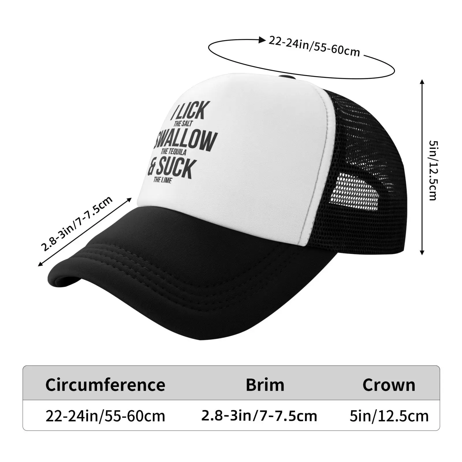 I Lick The Salt Swallow The Tequila Mesh Hats Мужчины Женщины Пенопластовые шляпы дальнобойщика Спортивные бейсболки с принтом Шляпа от солнца Кепки Gorros для взрослых (art.: 3920ca94e1337) - 3920ca94e1337