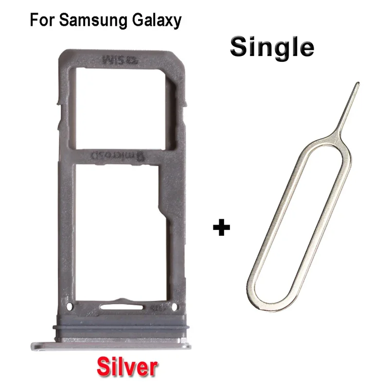 Фото Держатель лотка для карты Nano SIM, контейнер-адаптер, запасная часть для Samsung S8 G950f S8 Plus G955f с лотком для SIM-карты SD №2