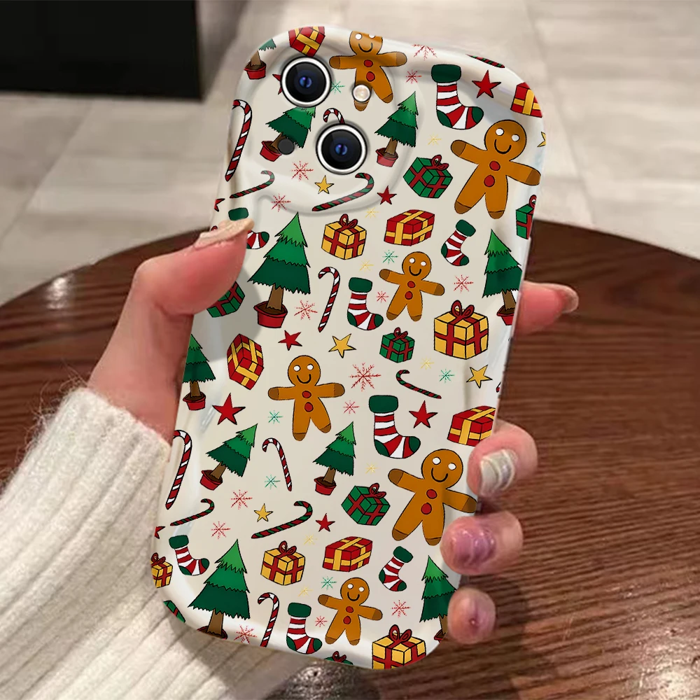 Фото Роскошный чехол для телефона с узором рождественской елки для Motorola Moto E14 G24 G75 G35 R13 G54 G34 G84 G53 G52 E22 Edge 50 Pro Ultra 4G 5G №4