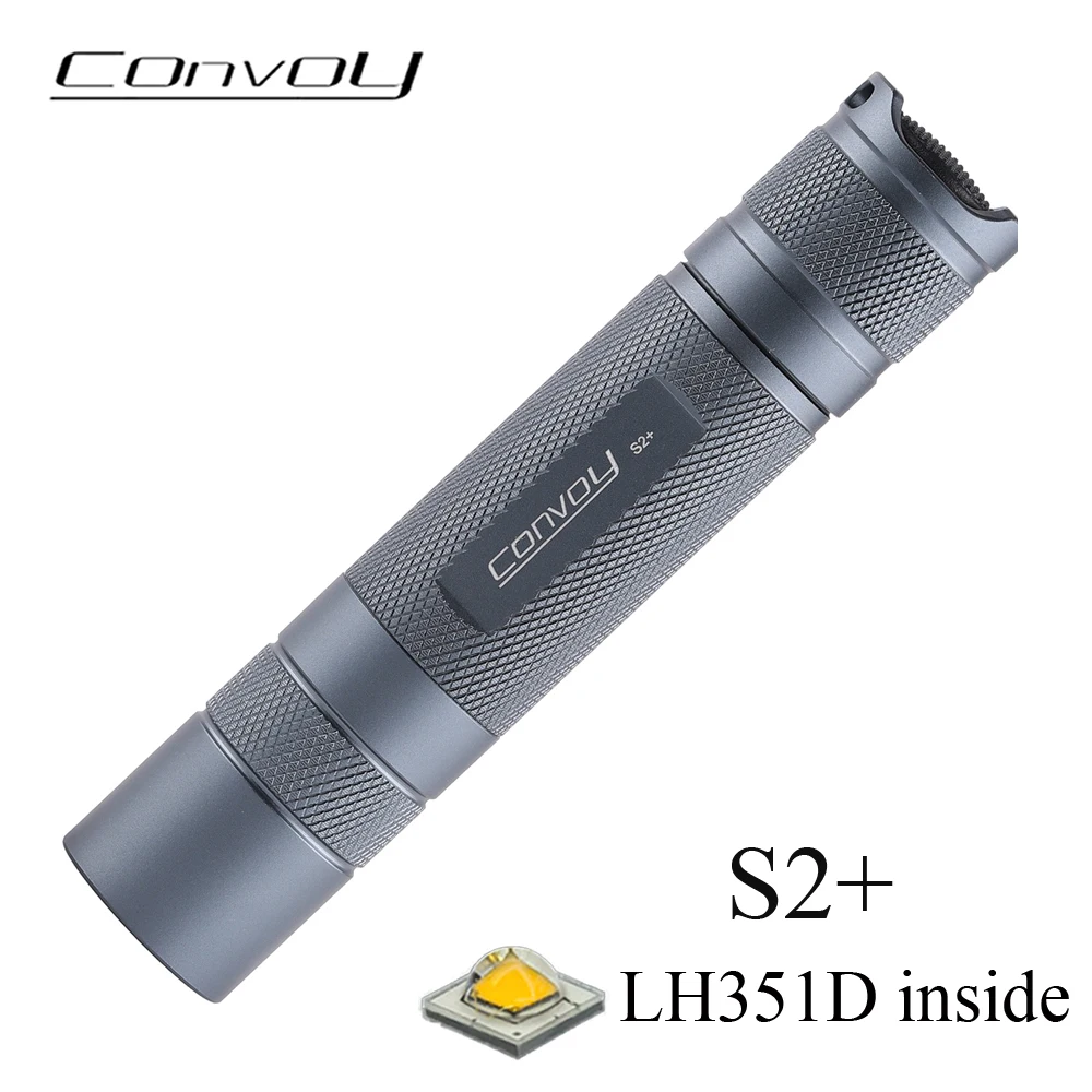 Фото Фонарик Convoy S2 Plus с LH351D Led Lanterna 18650, мини-вспышка, портативное освещение для кемпинга, пешего туризма, рыбалки №3