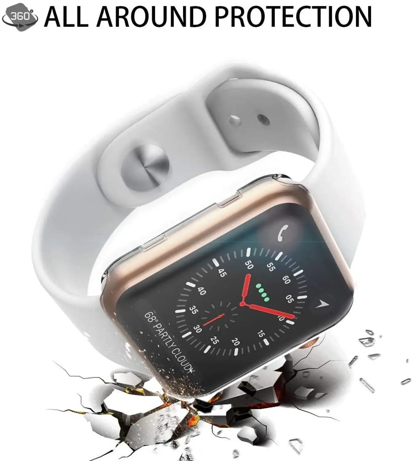 Фото Чехол для Apple Watch Ultra 49 мм 9 8 7 41 мм 45 мм, чехол из ТПУ, защитный бампер, аксессуары iwatch series 6 5 SE 44 мм 40 мм 42 мм 38 мм №5