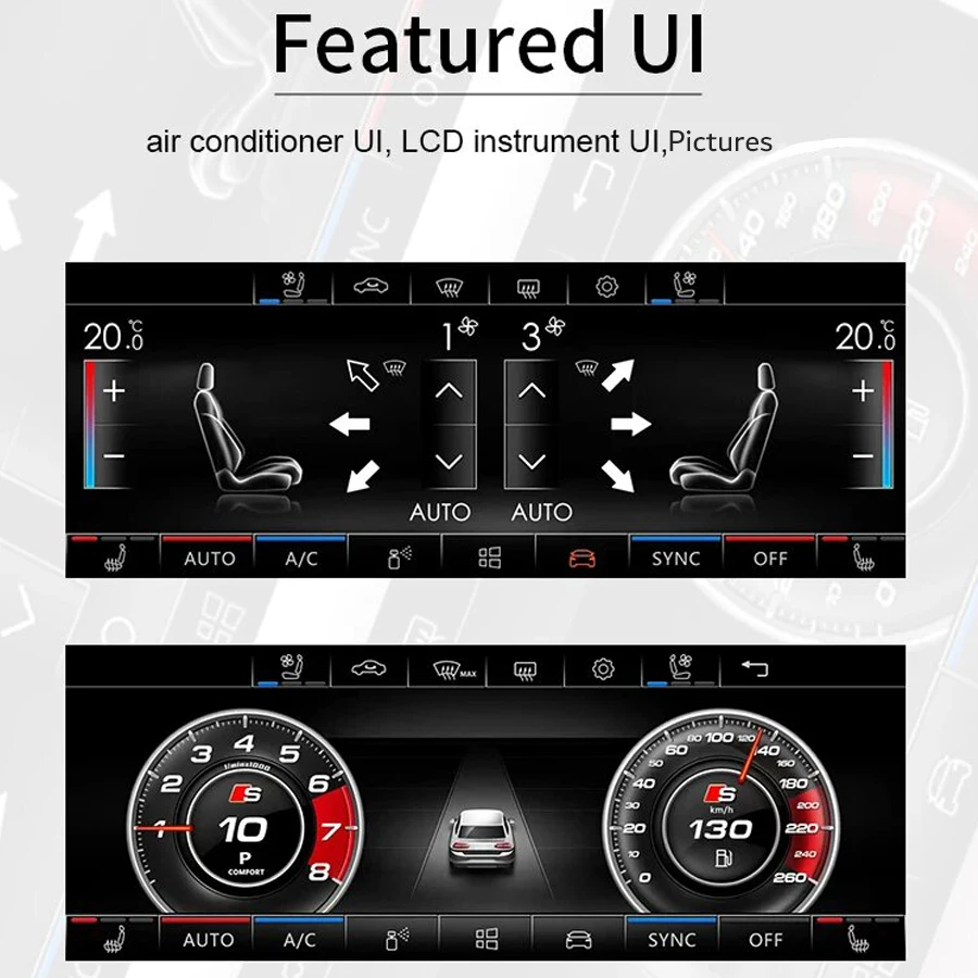 Фото Для VW Golf 6 7 Tiguan Passat B7 B8 CC вариант кондиционера цифровой обогреватель кондиционера панель сенсорный экран 6,9 дюйма №3