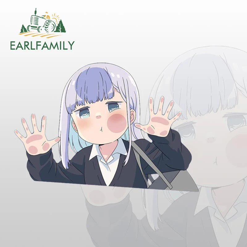 EARLFAMILY 13 см x 9,2 см для окон, автомобильные наклейки, Забавный аниме автофургон, автомобильные холодильники, водонепроницаемые, Фотофон