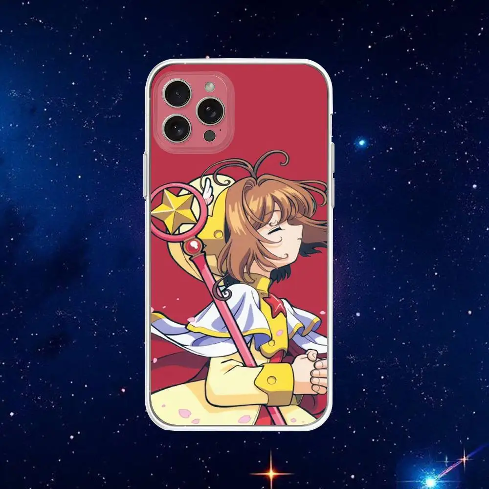 Фото Чехол для телефона C-Cardcaptor S-Sakura для iPhone 16,15,14,13,12,11 Plus,Pro,Max,XR,XS,X,7,8 Plus,SE,Mini Transparent Shell №2
