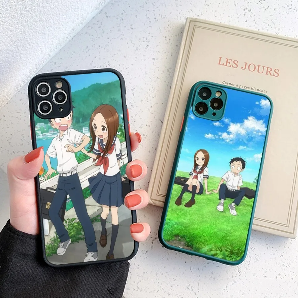 Фото Чехол для телефона Karakai Jozu No Takagi San для IPhone 14 11 12 13 Mini Pro Max 8 7 Plus X XR XS MAX, полупрозрачный матовый чехол №4