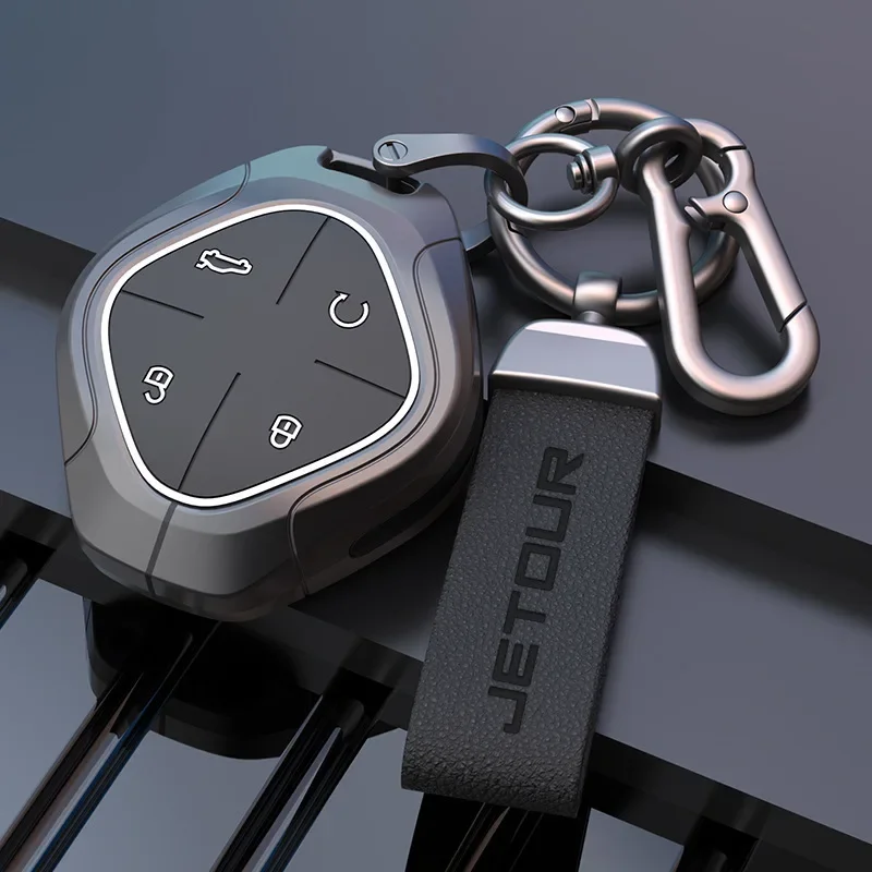 Для Chery Jetour Dashing IDM I-DM X-1 Plus из цинкового сплава, силика, автомобильный ключ, полный чехол, чехол для сумки с дистанционным управлением, металлическая пряжка, аксессуары