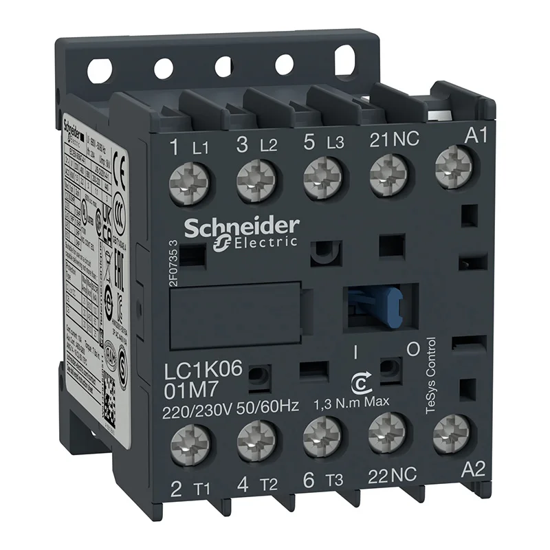 Новый оригинальный аутентичный экспорт LC1K0601F7 катушка 110 В 50 / 60 Гц три контактора 6A 2,2 K стандартный винтовой зажим проводки Tesys AC