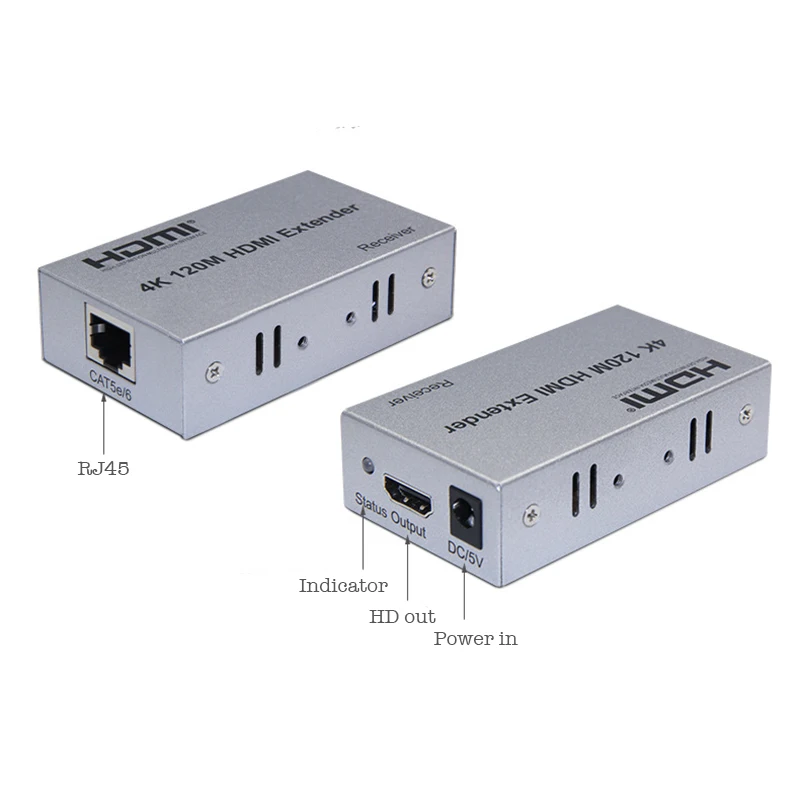 Фото 1 пара 4K 60 м/100 м/120 м удлинитель HDMI-совместимый с RJ45 LAN CAT6 удлинитель кабеля видео по Ethernet Cat5e для PS4 HDTV ПК №4