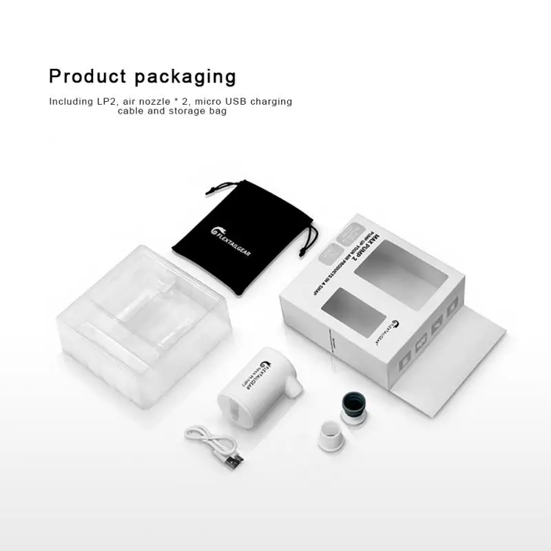 Фото Usb-разъем для кемпинга, белый воздушный насос, работает на внешнем блоке питания, работает, водонепроницаемый уличный воздушный насос с нажимным основанием №4
