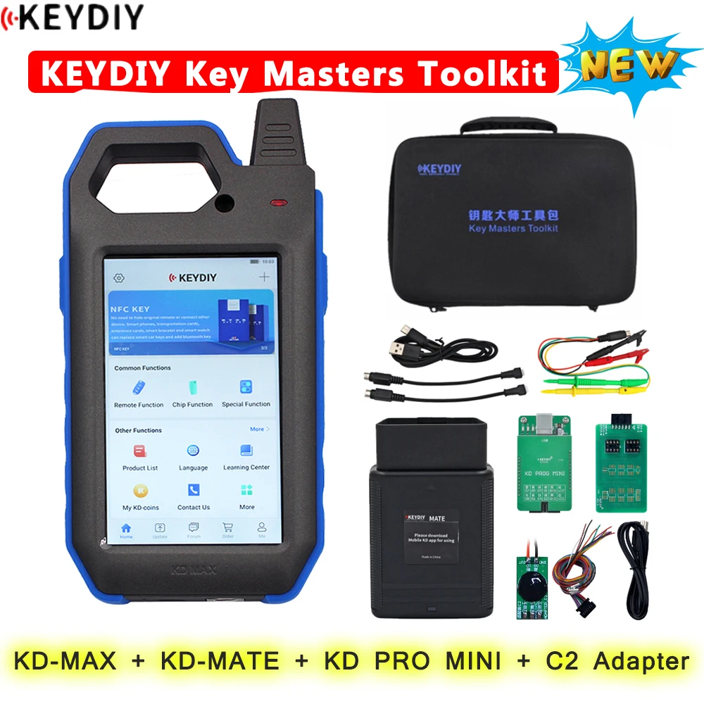 Новейший набор инструментов для ключей KEYDIY, включает в себя работу проектора и KD PROG MINI + C2 адаптер