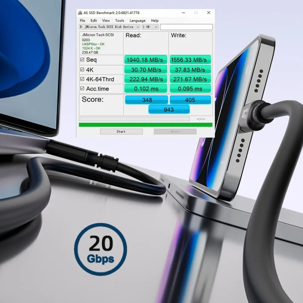 Фото Кабель USB 100 Gen2 типа C женский, штырь-штырь USB, 10 Гбит/с, Вт, кабель для передачи данных и видео с Электронным Маркером для ноутбука и телефона №3