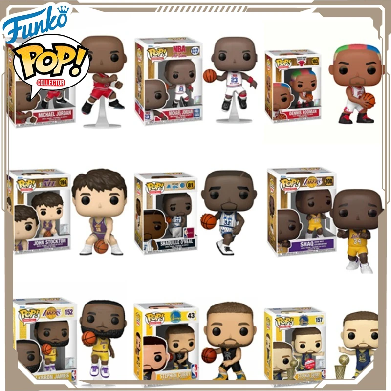 Funko Pop оригинальная фигурка NBA Jordan Rodman Magician Kidd O 'Neill Stockton Curry, игрушки для мальчиков и девочек, детский подарок