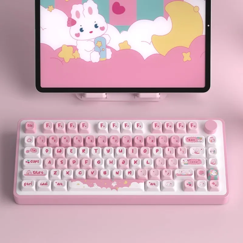 1 комплект колпачков для ключей Snack Rabbit, колпачки для сублимационной краски из ПБТ, профиль MOT, светонепроницаемые колпачки для клавиш MX Switch 61 64 75 84 87 96