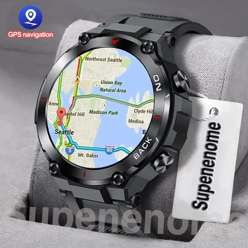 Новые мужские умные часы с GPS-позицией, военные уличные спортивные фитнес-часы, очень долгий режим ожидания, Смарт-часы IP68, мужские часы для плавания для Xiaomi