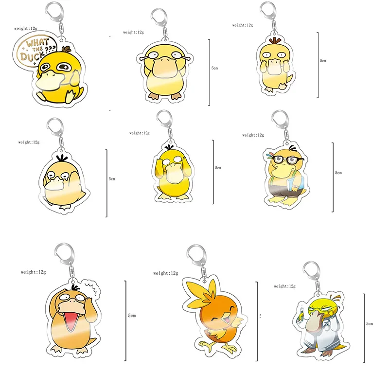 Новый милый брелок Pokemon Psyduck, модная сумка, брелок для ключей, подвеска для пары, аксессуары, игрушка, маленький подарок