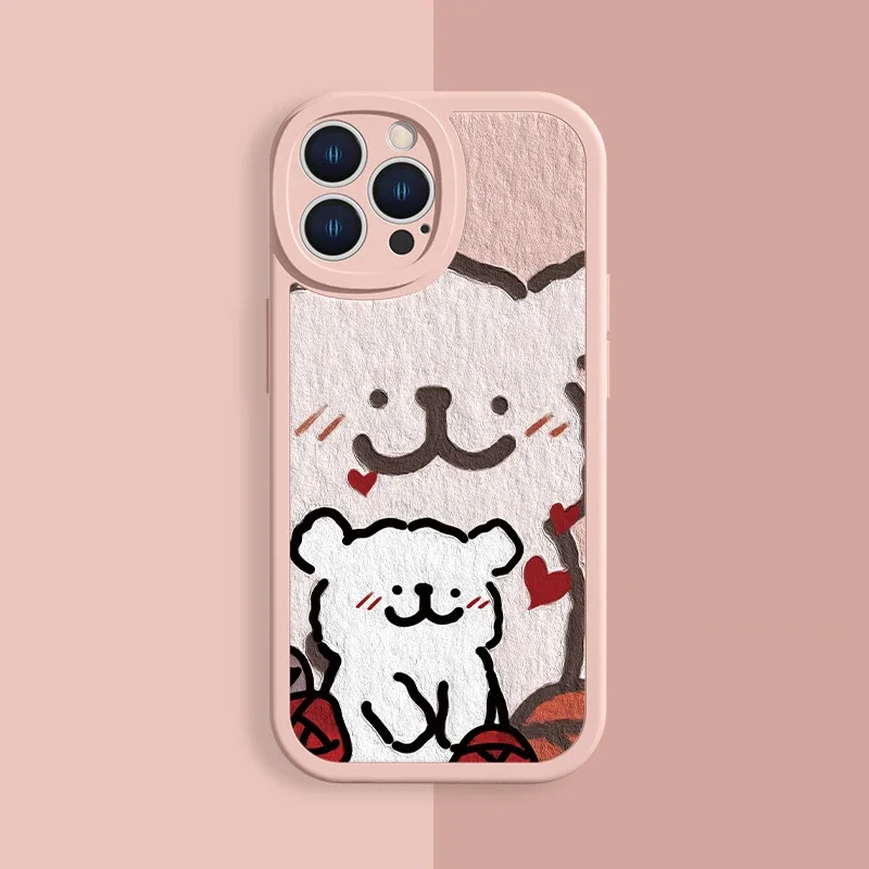 Фото Korean Maltese Phone Case For Lovers Couples for Samsung Galaxy 24 23 22 21 Plus Ultra FE A73 A72 A71 A52 A51 A32 Mobile Case №3