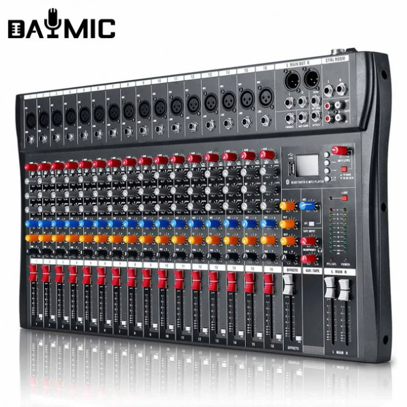 Микционный CT-160S т 16 каналов аудио миксер USB DJ звуковая микшерная консоль 48 в монитор с фантомными питаниями усилитель миксер