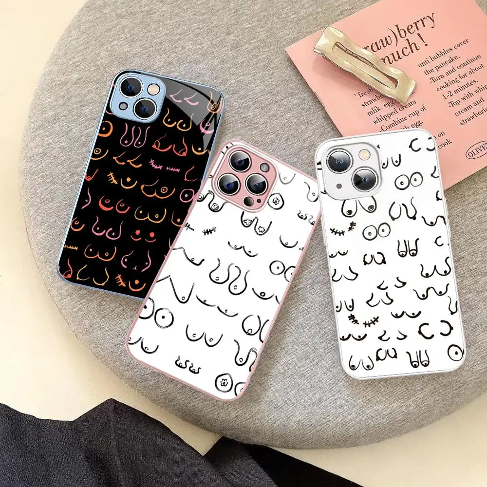 klasy etui na telefon z nadrukiem artystycznym do iPhone'a 14 13 12 Mini 11 Pro XS Max X XR 14 Plus ze szkła hartowanego