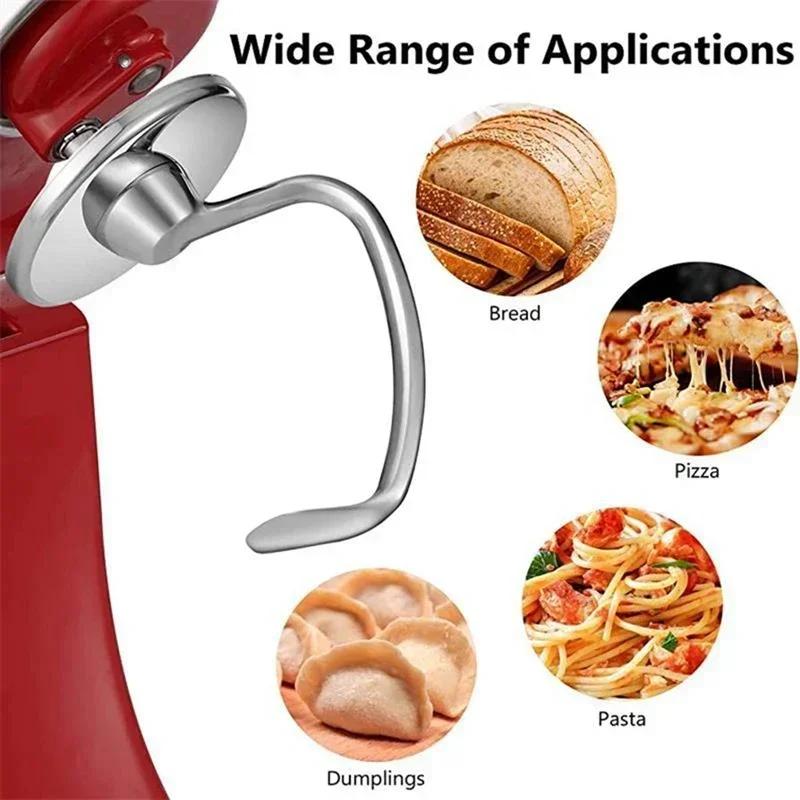 Фото Запчасти для насадок для миксера, аксессуары для Kitchenaid, 5-литровый миксер K5WW, проводной хлыст и крюк для теста 5K7SDH и лопатка для миксера №3