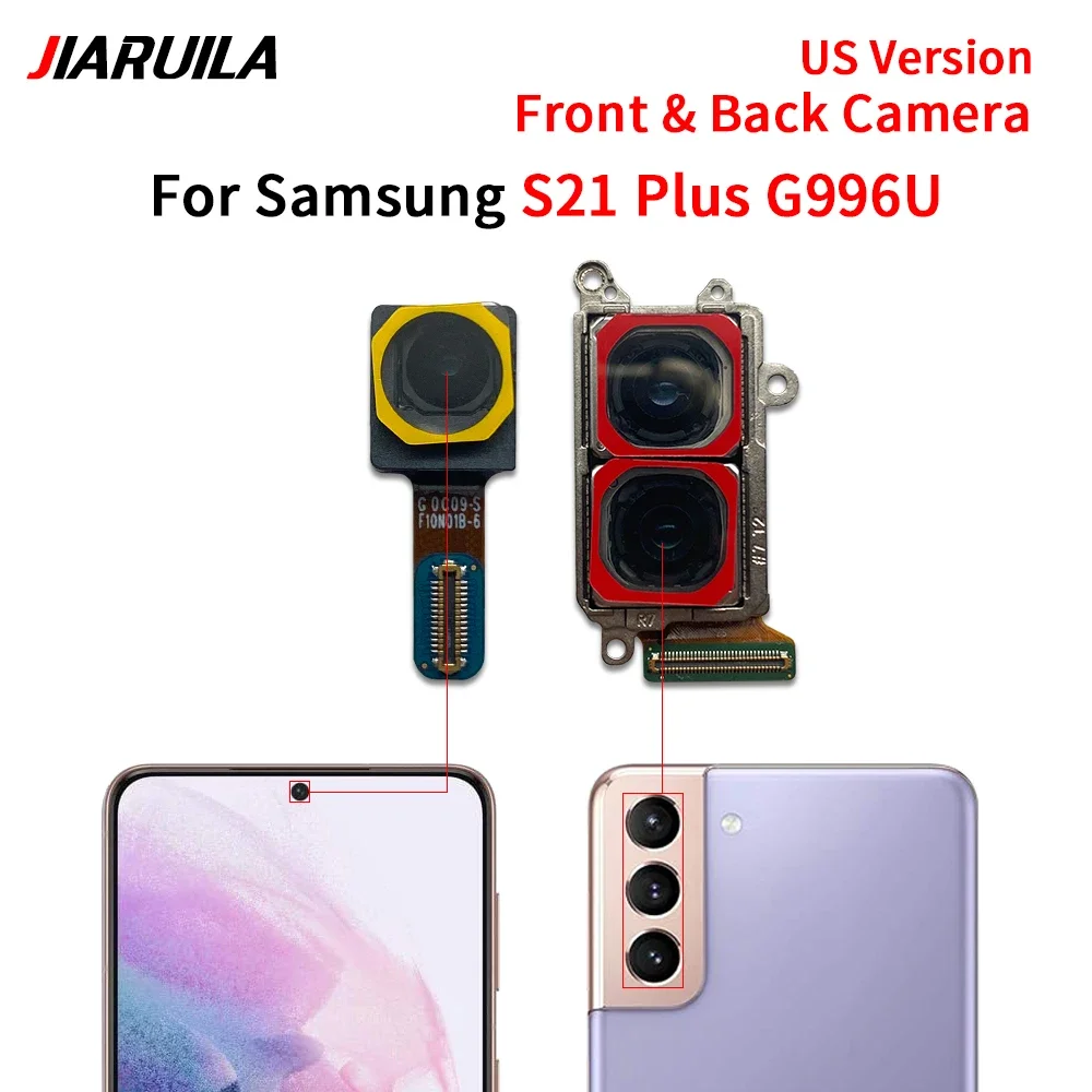 Фото Задняя большая основная задняя макрокамера + передняя камера для Samsung S21 G991B G991U/S21 Plus G996B G991N G996U №5