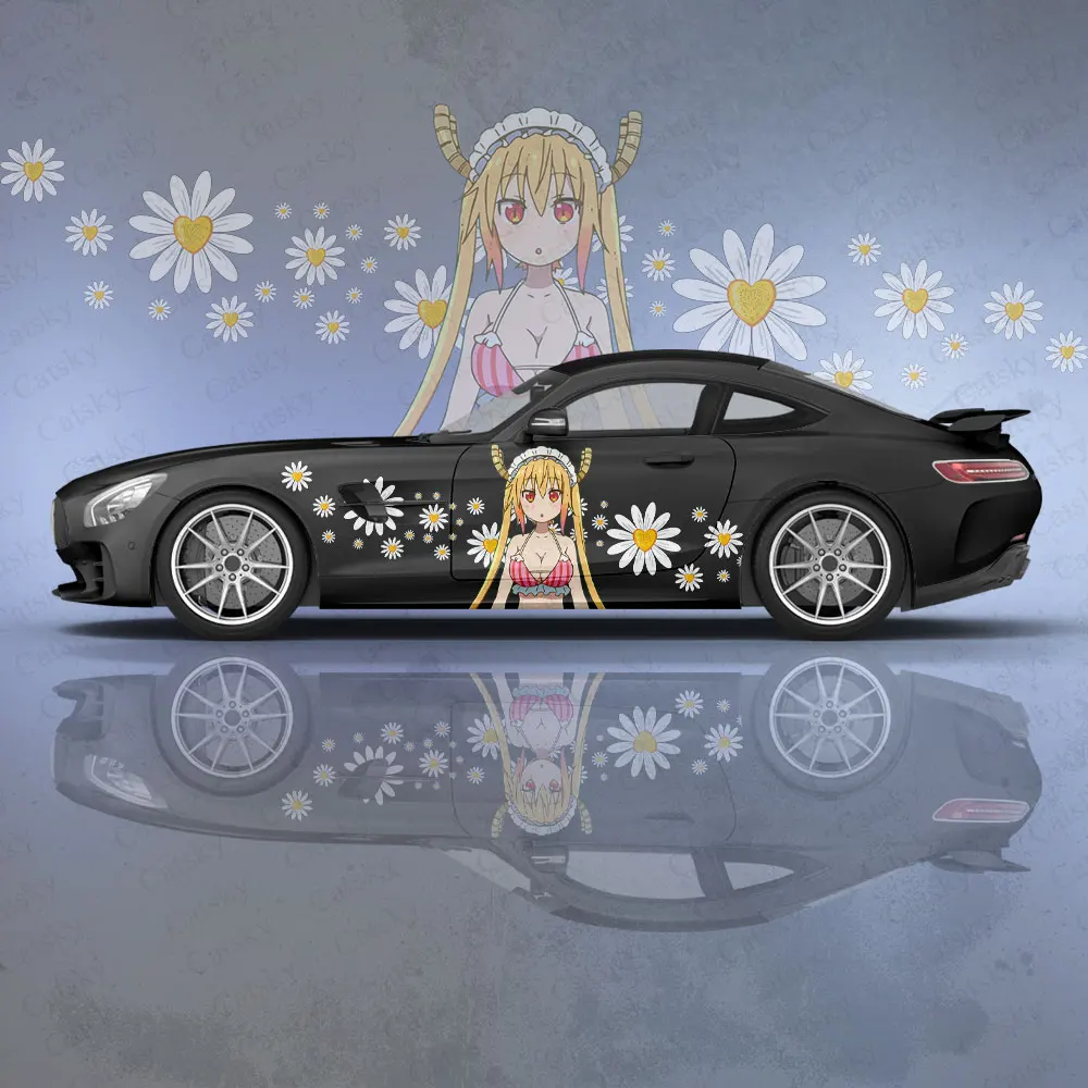 Фото Miss Kobayashi's Dragon Maid наклейки для кузова автомобиля аниме Itasha виниловые боковые наклейки на автомобиль наклейка автомобильный Декор пленка №2