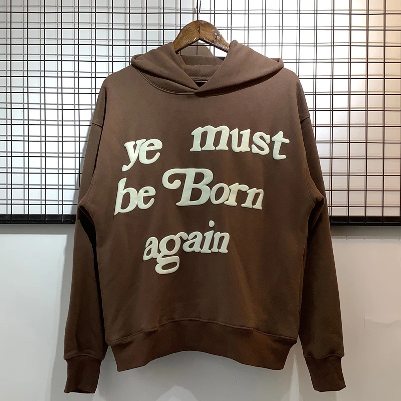 Толстовка высокого качества с капюшоном Prin Kanye West, уличная одежда, повседневный Свободный пуловер с капюшоном для мужчин и женщин