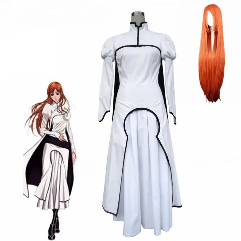 Аниме Bleach Orihime Inoue Hollow World Hueco Mundo Кимоно Униформа Парик Костюмы для косплея