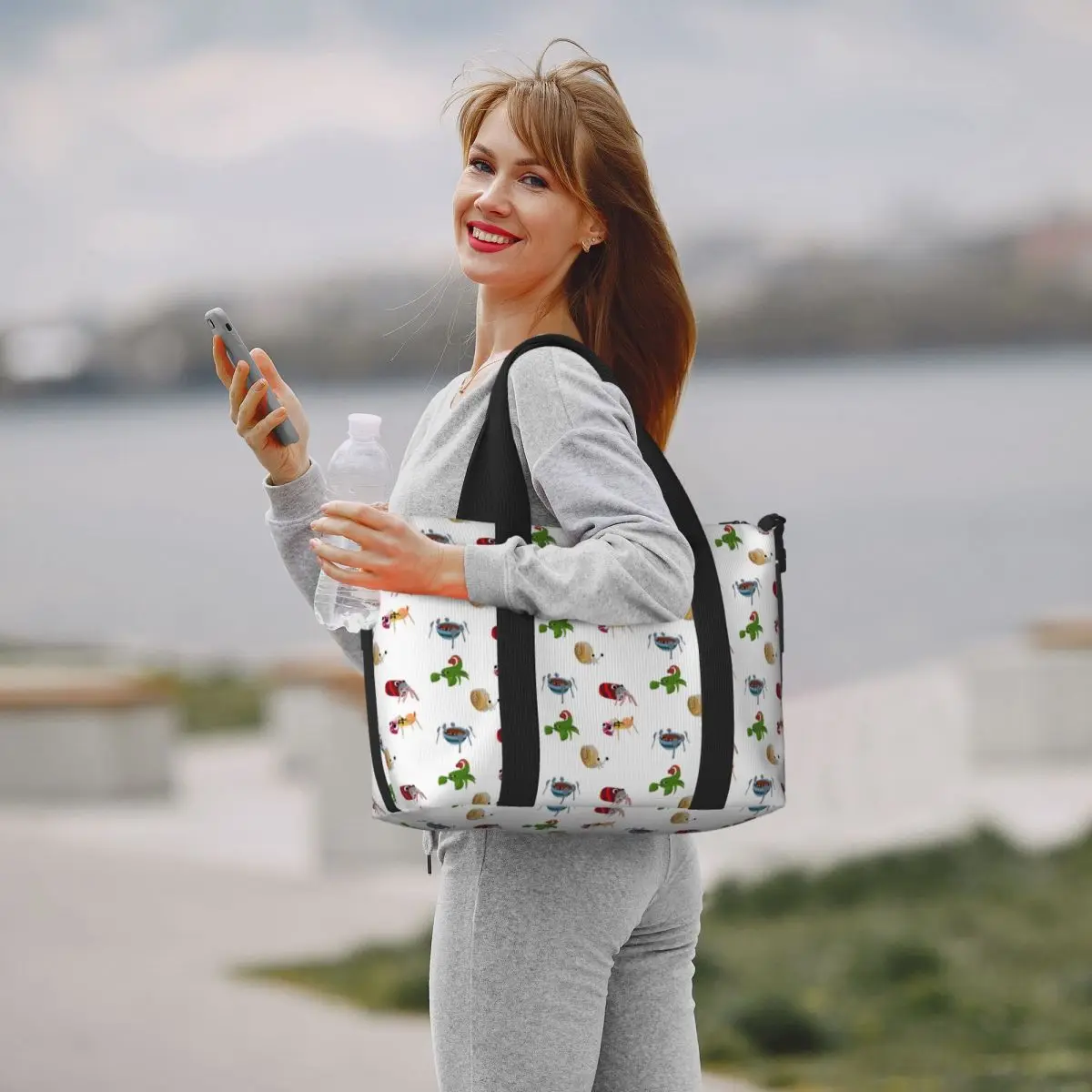 Фото Bugsnax Best Of Bugsnax Pack For Fans Пляжная дорожная сумка Большая вместительная сумка-тоут для спортзала Спортивная женская дорожная сумка для покупок №5