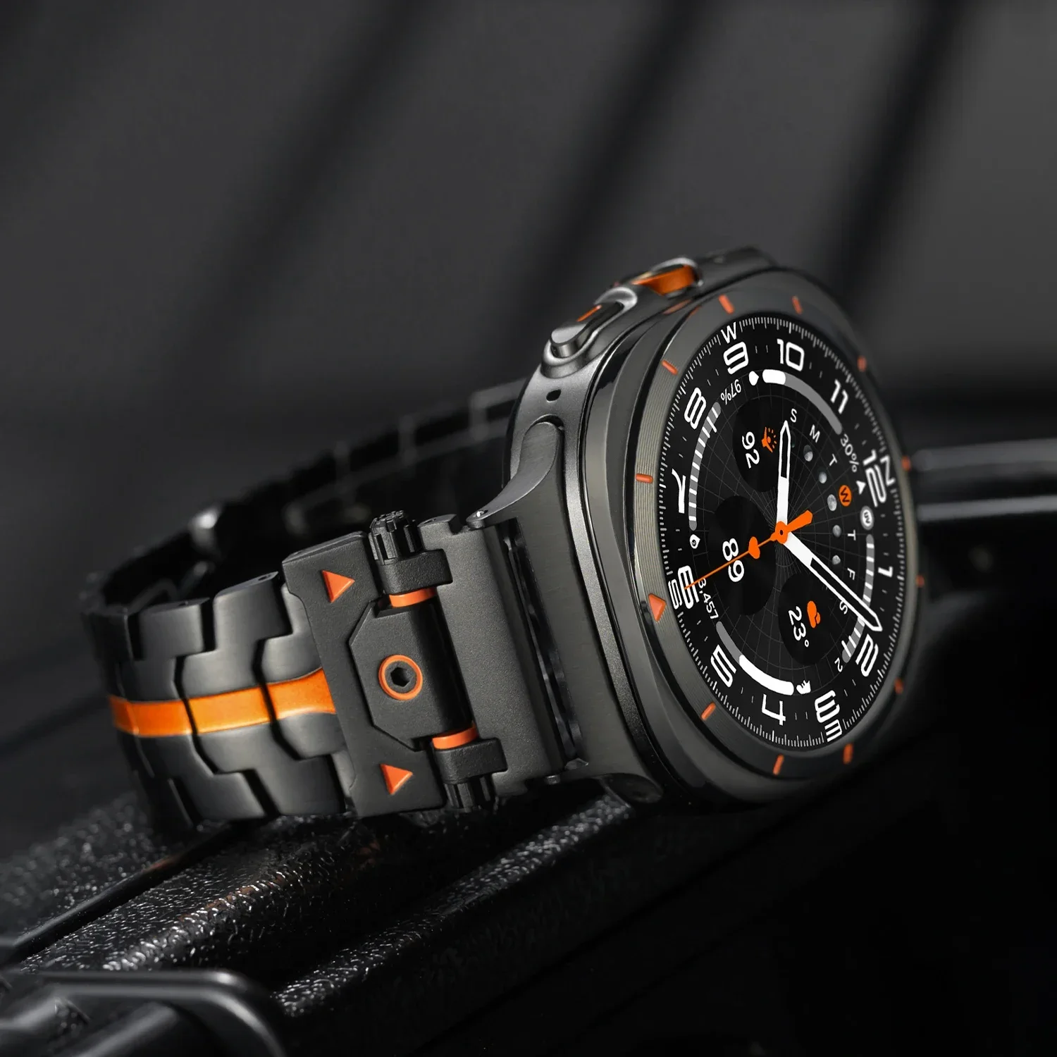 Роскошный ремешок из нержавеющей стали для Samsung Galaxy Watch 7 Ultra 47 мм, мужской стильный ремешок для Galaxy Watch 7 Ultra 47 мм, металлический браслет (art.: 3920cbab50bd2) - 3920cbab50bd2