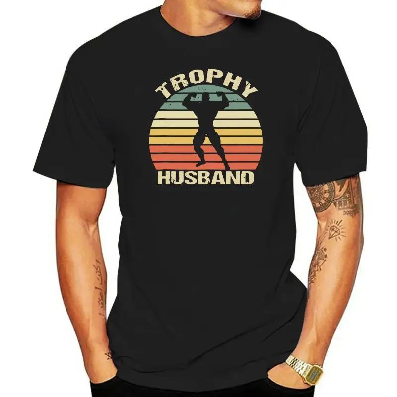 Trophy Husband Shirt Funny T-Shirt For Cool Father Dad Or Pa Man Top Męska Najnowsza Jesienna Koszulka Bawełniane T Shirts Hip Hop