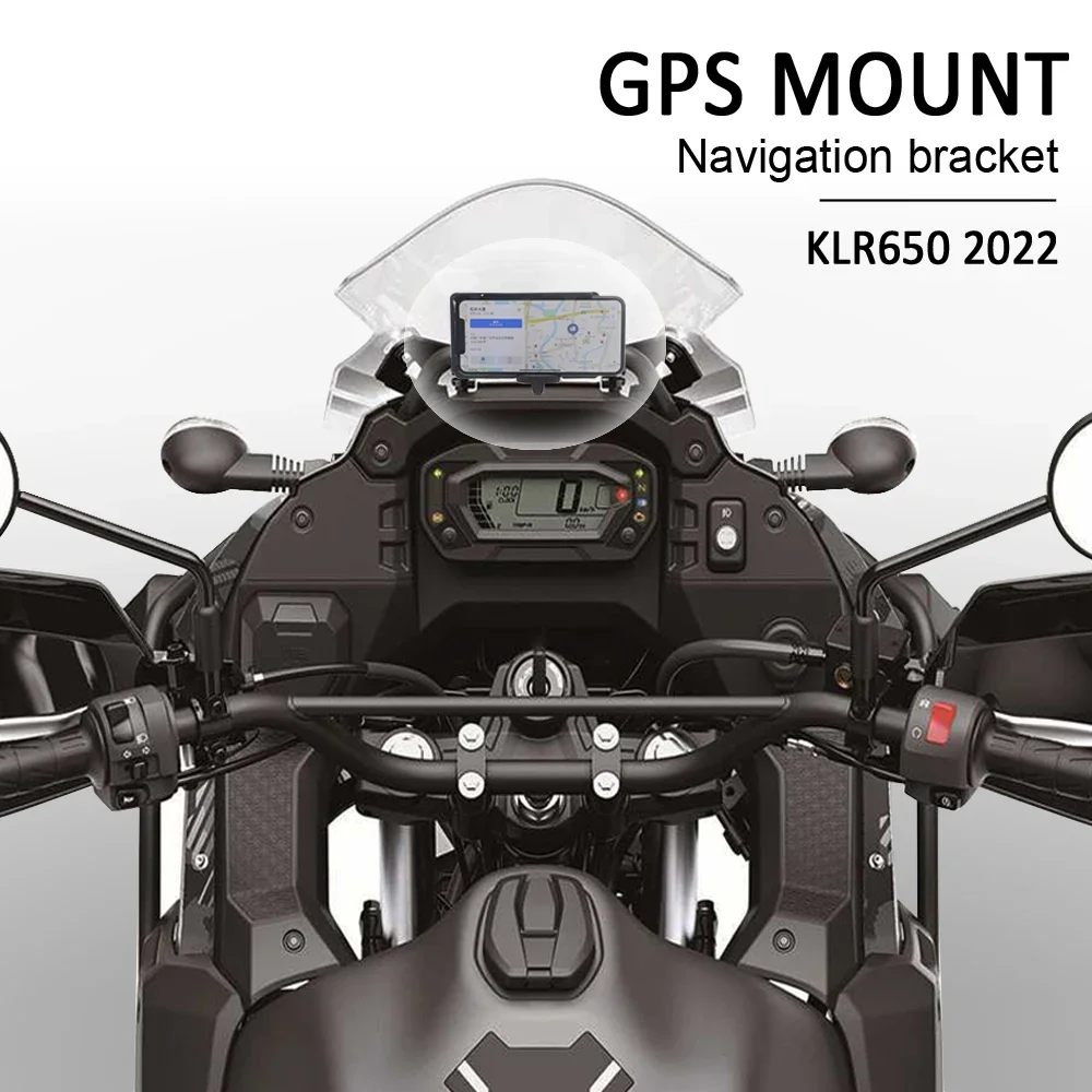 Фото USB-держатель для телефона для Kawasaki KLR650 KLR 650 2022 2023, аксессуары для мотоциклов, кронштейн для GPS-навигации №2
