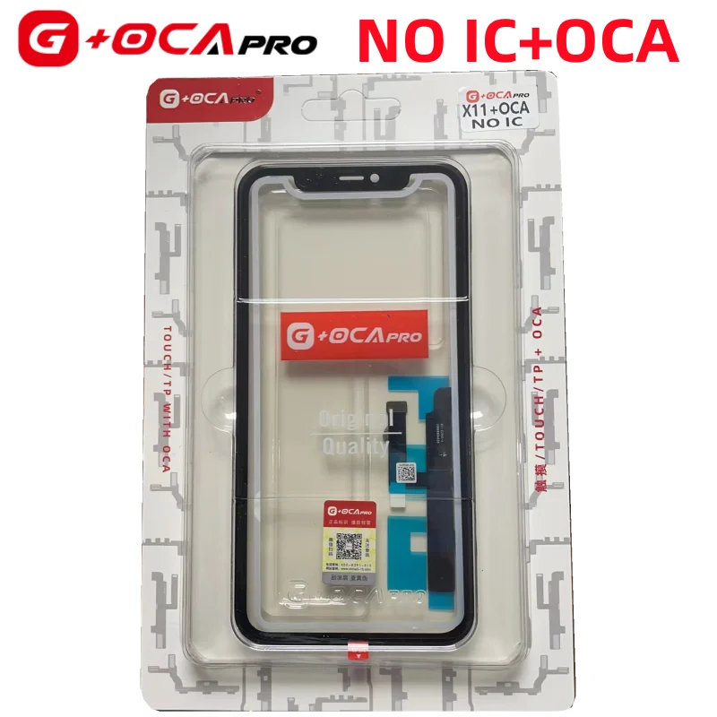 3 шт. G + OCRO NO IC короткое гибкое сенсорное стекло с дигитайзером и рамкой + клей OCA для iPhone XR 11, замена крышки экрана