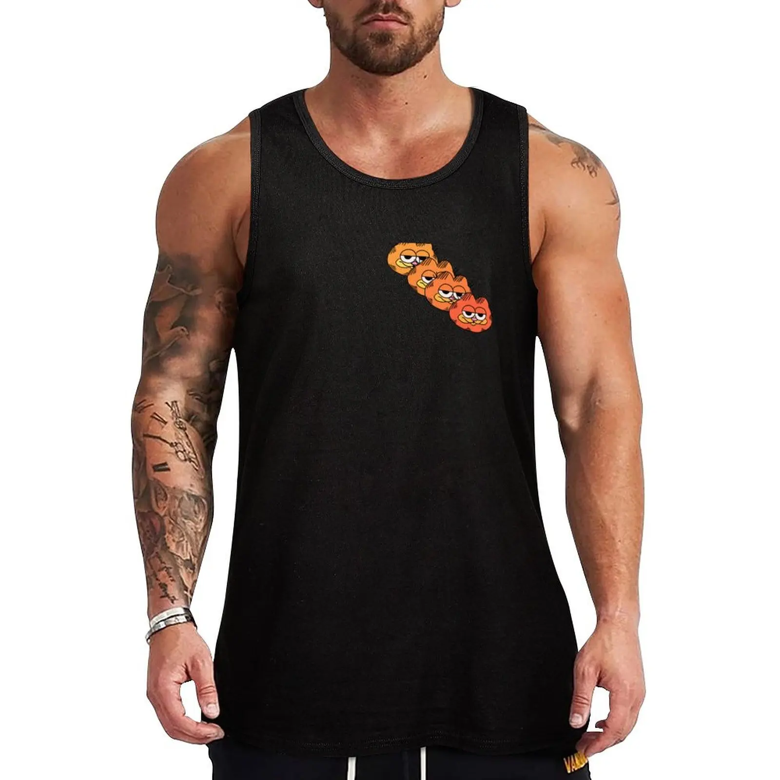 Garf Gradient Tank Top аниме Мужская одежда аниме футболки