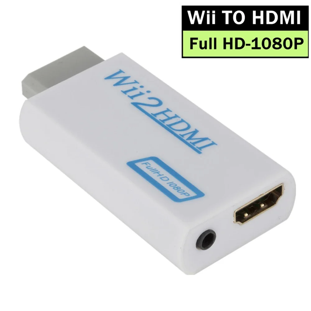 Для Wii-HDMI-совместимый адаптер-конвертер 3,5 мм аудио для ПК HDTV-монитор 1080P 720P Wii2 в HDMI WII2HDMI-конвертер 7 продано