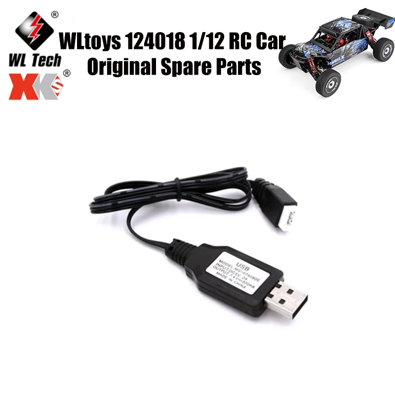 WLtoys 124018 1/12 RC автомобиль оригинальные запасные части 7,4 V-USB зарядный кабель