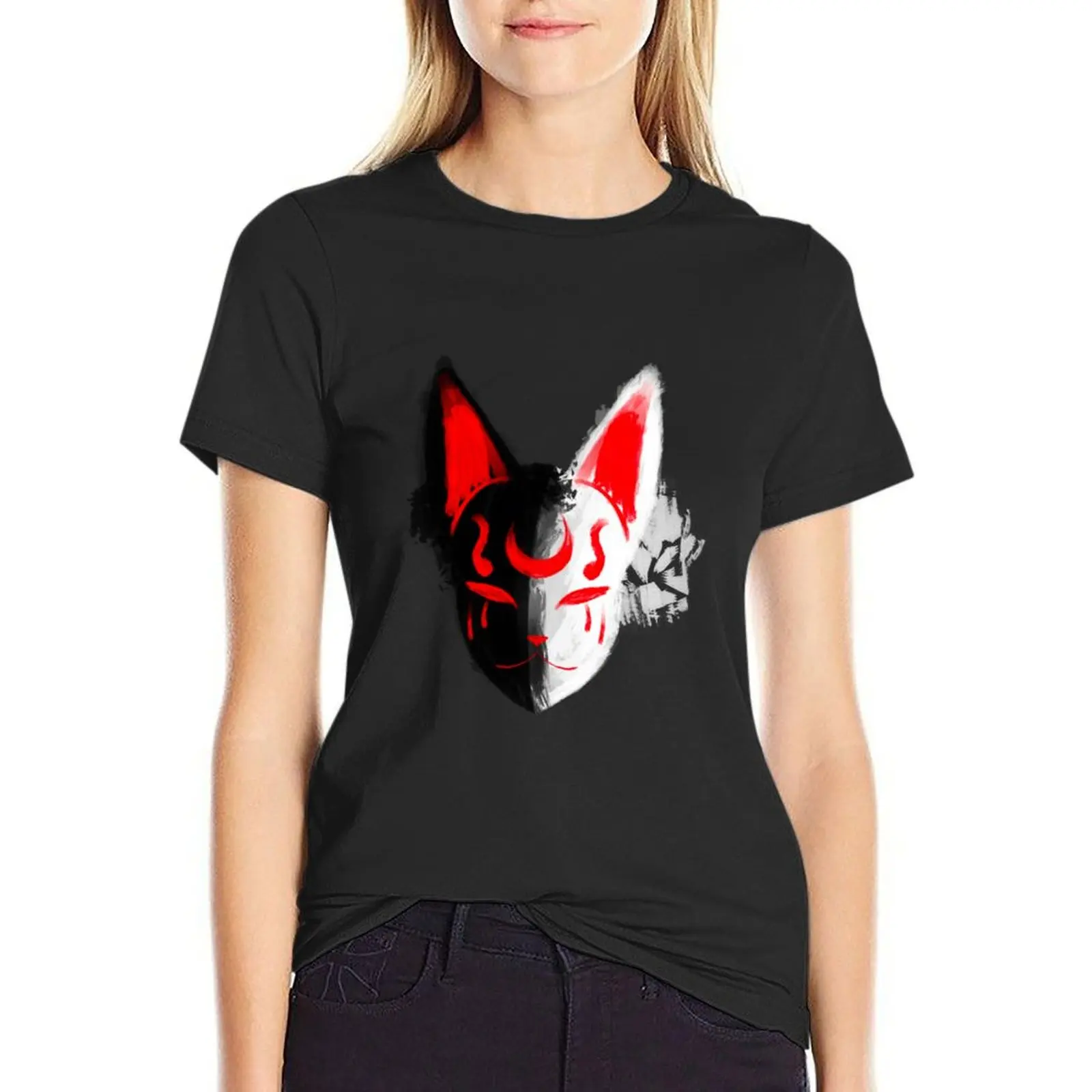 Женская футболка Kitsune с рисунком лисы