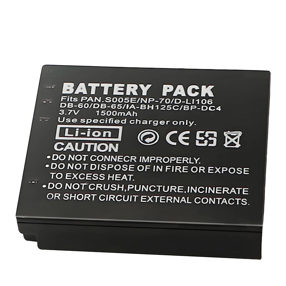 Фото Для Panasonic DMW-BCC12 CGA-S005 S005E DB60 NP70 Аккумулятор FX10 FX12 FX50 FX07 FX100 FX150 FX180 LX1 LX2 1500 мАч Аккумуляторы для камеры №2